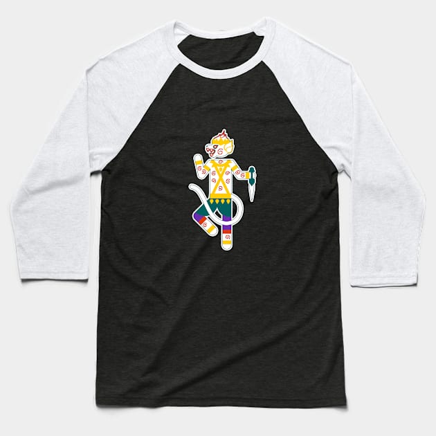 Simple Gods - Hanuman Baseball T-Shirt by DoctorDestructoDome